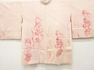 アンティーク　本総絞り　片喰模様　絵羽織